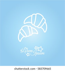 Web line icon. Croissants