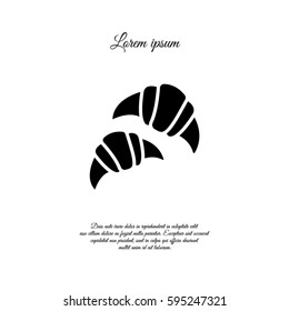 Web line icon. Croissants