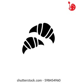 Web line icon. Croissants