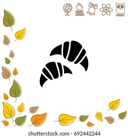Web line icon. Croissants
