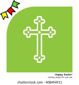 Web line icon. Cross