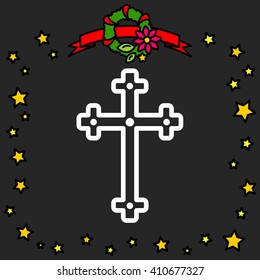 Web line icon. Cross