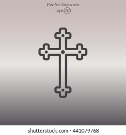 Web line icon. Cross