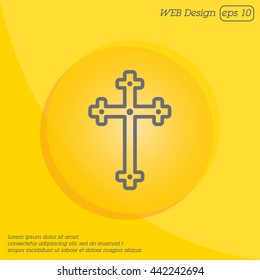 Web line icon. Cross