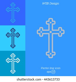 Web line icon. Cross