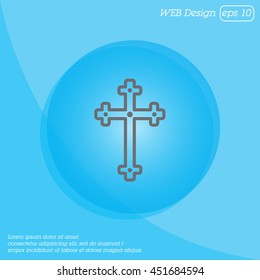 Web line icon. Cross