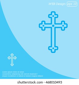 Web line icon. Cross