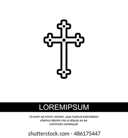 Web line icon. Cross