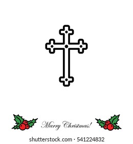 Web line icon. Cross