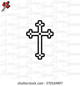 Web line icon. Cross