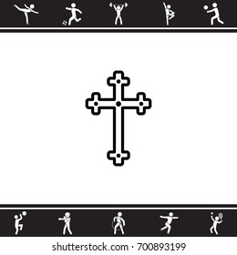 Web line icon. Cross