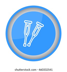 Web line icon. Crutches