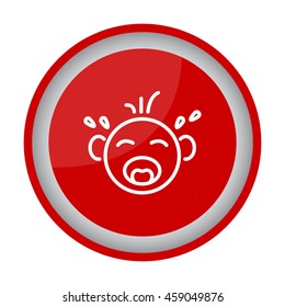 Web line icon. Crying Baby
