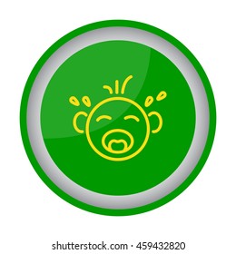 Web line icon. Crying Baby