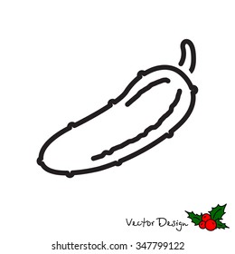 Web line icon. Cucumber