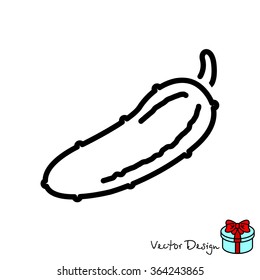 Web line icon. Cucumber