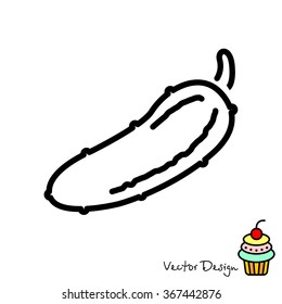 Web line icon. Cucumber