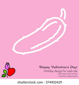 Web line icon. Cucumber