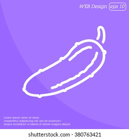 Web line icon. Cucumber