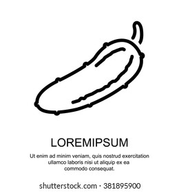 Web line icon. Cucumber
