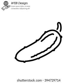 Web line icon. Cucumber
