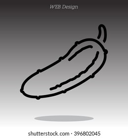 Web line icon. Cucumber