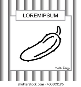 Web line icon. Cucumber