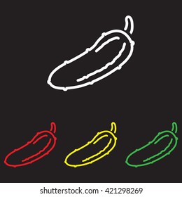 Web line icon. Cucumber