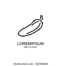 Web line icon. Cucumber