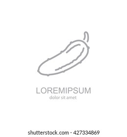 Web line icon. Cucumber