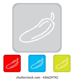 Web line icon. Cucumber