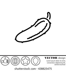 Web line icon. Cucumber