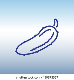 Web line icon. Cucumber