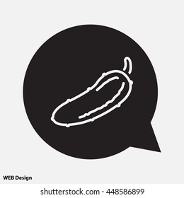 Web line icon. Cucumber