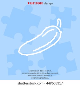 Web line icon. Cucumber