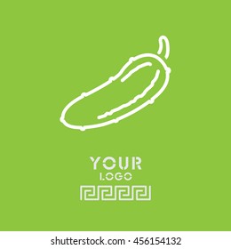 Web line icon. Cucumber