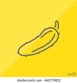 Web line icon. Cucumber