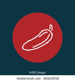 Web line icon. Cucumber