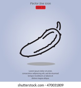 Web line icon. Cucumber