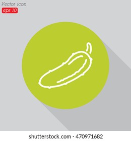 Web line icon. Cucumber