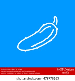 Web line icon. Cucumber