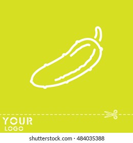 Web line icon. Cucumber