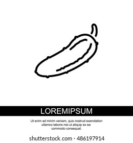Web line icon. Cucumber
