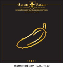 Web line icon. Cucumber