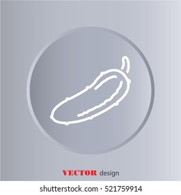 Web line icon. Cucumber