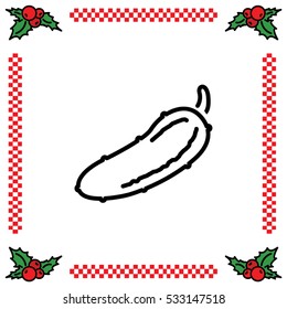 Web line icon. Cucumber