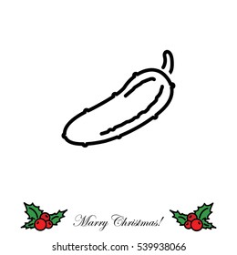 Web line icon. Cucumber