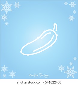 Web line icon. Cucumber
