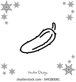 Web line icon. Cucumber