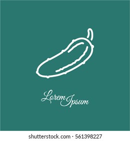 Web line icon. Cucumber